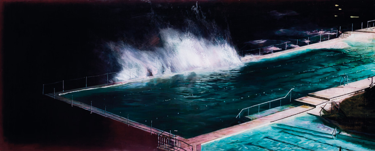 Gil Heitor Cortesão, The Crossing #1, 2019, huile sur Plexiglas. Courtesy de l’artiste et galerie Suzanne Tarasieve D.R.