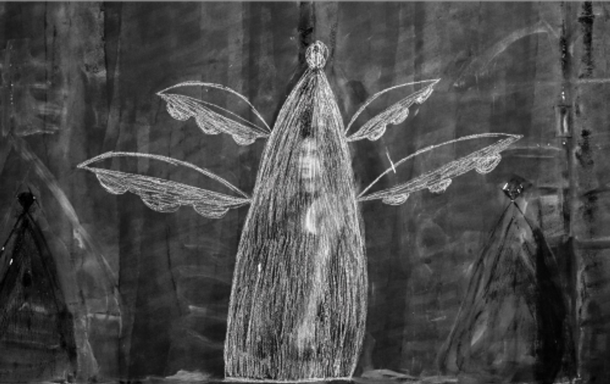 Safaa Mazirh, La Déesse mère, 2017, tirage en piézographie sur papier Canson.
© Safaa Mazirh. Courtesy de la Galerie 127