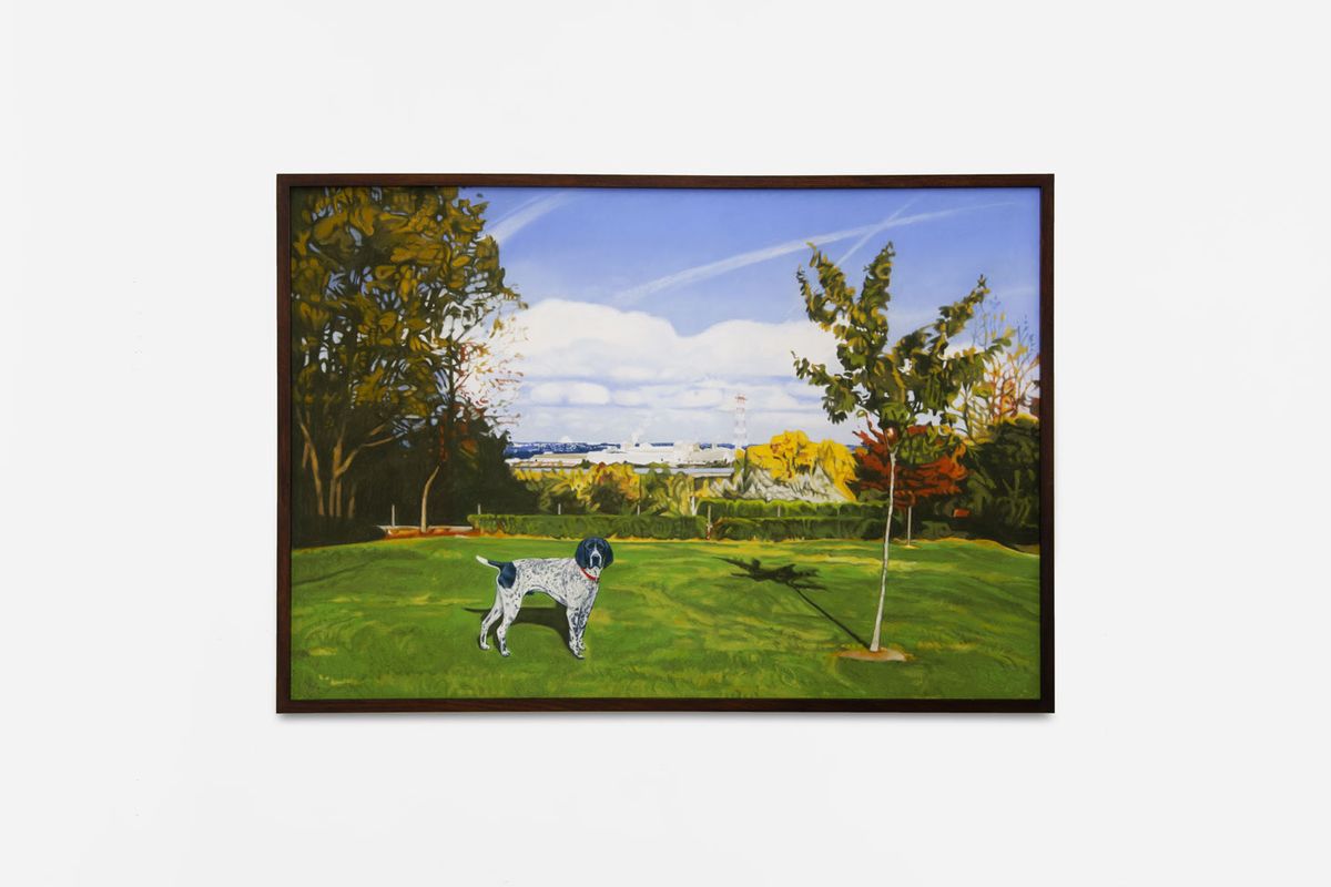 Guillaume Pinard, Le Chien bleu de La Montagne, 2021, pastel sec sur papier. © Aurélien Mole