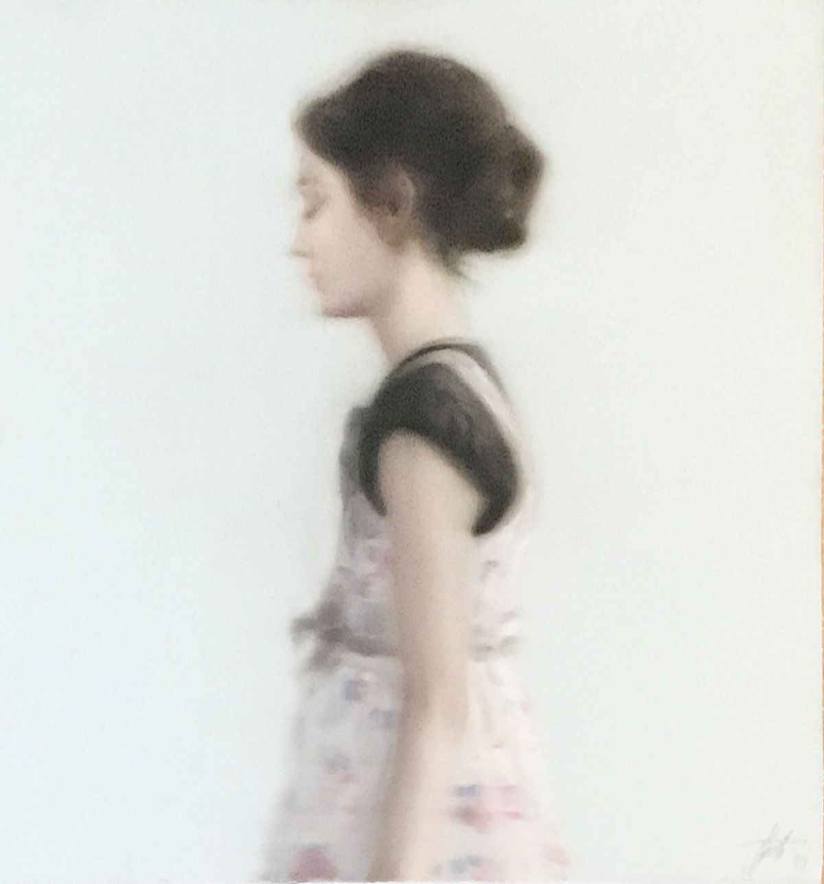 Nasser Bakhshi, Untitled, 2018-19 (1397), huile sur toile, 70 x 70 cm. Courtesy Dastan Gallery