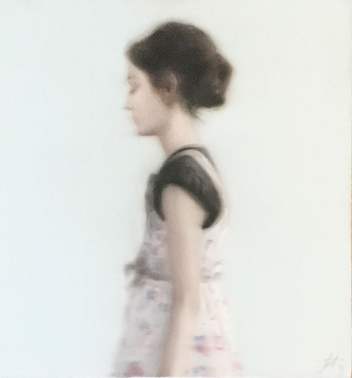 Nasser Bakhshi, Untitled, 2018-19 (1397), huile sur toile, 70 x 70 cm. Courtesy Dastan Gallery