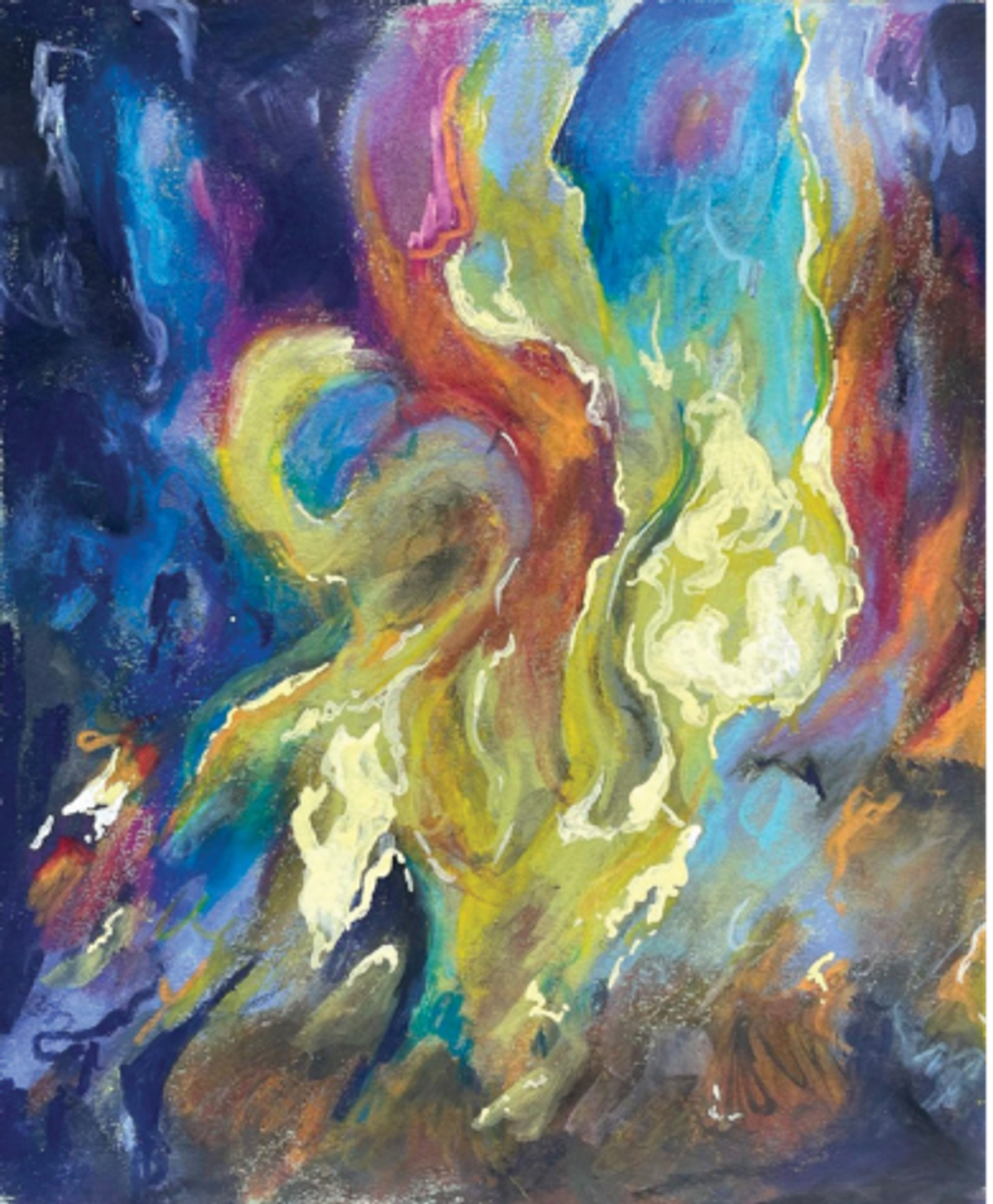 Lucien Murat, Étude 2, 2023, pastel gras sur papier. Courtesy de la galerie Suzanne Tarasieve