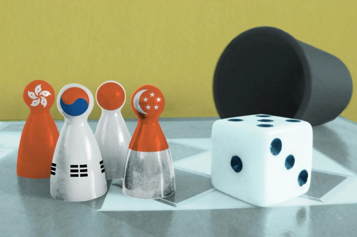 Séoul ? Tokyo ? Taipei ? Ces trois villes se bousculent pour prendre la place de Hongkong en tant que hu principal du marché dans la région. Illustration : Katherine Hardy