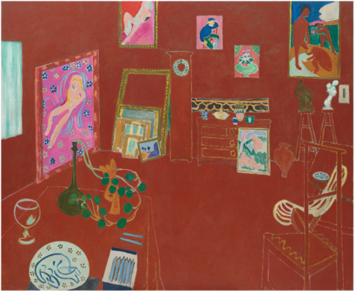 Henri Matisse, L’Atelier rouge, 1911, huile sur toile, The Museum of Modern Art, New York. © Succession H. Matisse. Photo Digital image/The Museum of Modern Art, New York