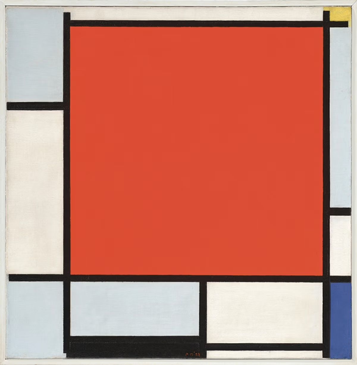Piet Mondrian, Composition with Large Red Plane, Bluish Gray, Yellow, Black and Blue, l'une des oeuvres de la collection Riggio mise à l'encan chez Christie’s. Courtesy Christie’s