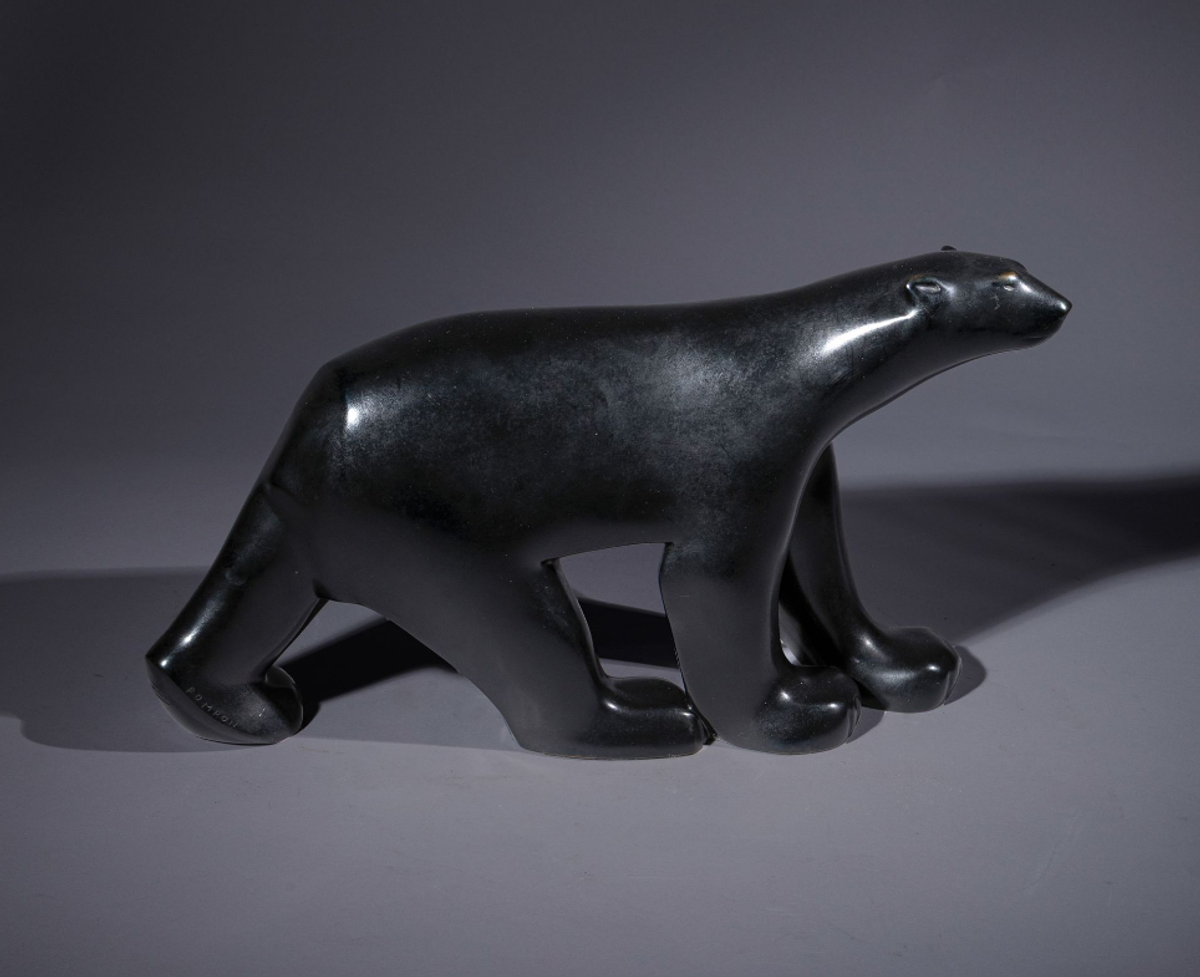 François Pompon, d’après Ours polaire, épreuve en bronze fonte posthume « C.Valsuani ». Courtesy Gros et Delettrez