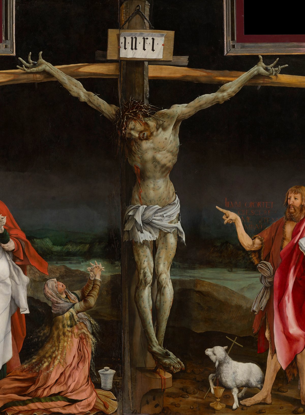 Matthias Grünewald, Retable d’Issenheim : La Crucifixion (détail), 1512-1515, huile sur bois, Colmar, musée Unterlinden. © Musée Unterlinden. Photo Le Réve