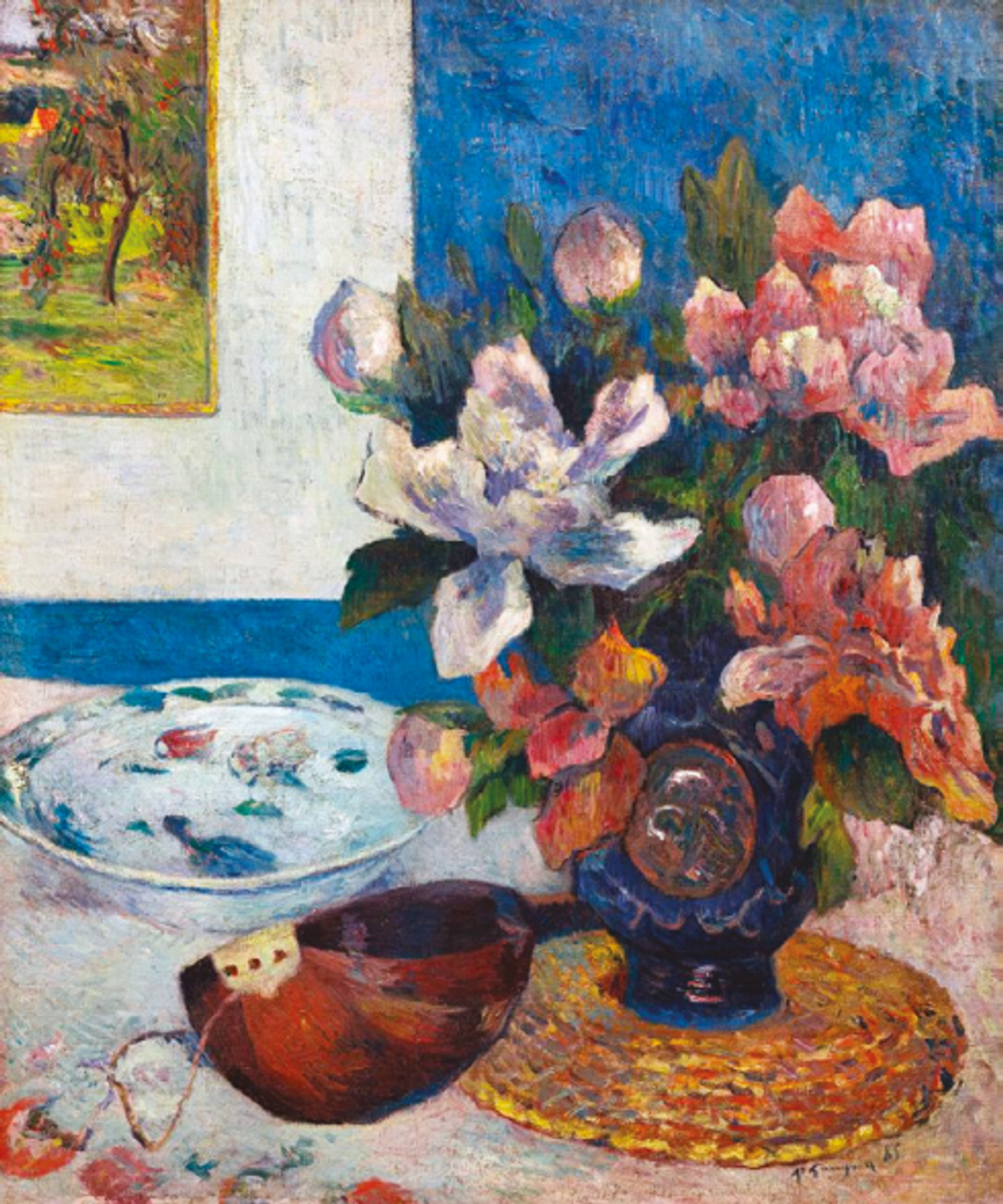 Paul Gauguin, Nature morte avec pivoines de Chine et mandoline, 1885, huile sur toile, est. 10-15 millions d’euros. © Sotheby’s