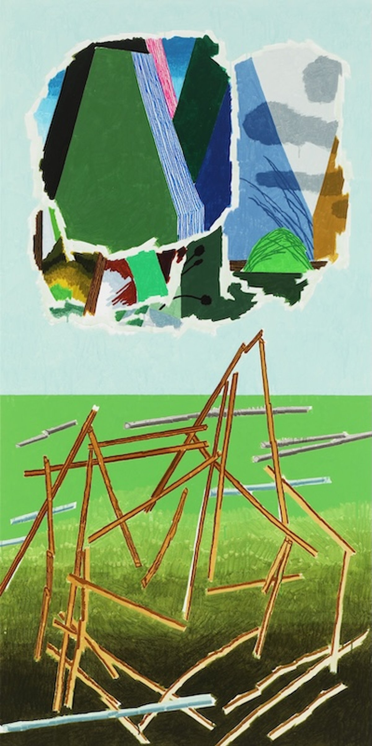 Hyunsun Jeon, When You Believe HJ 002, HJ 012 et HJ 004, 2013, aquarelle
sur toile.
© Hyunsun Jeon, Courtesy Esther Schipper