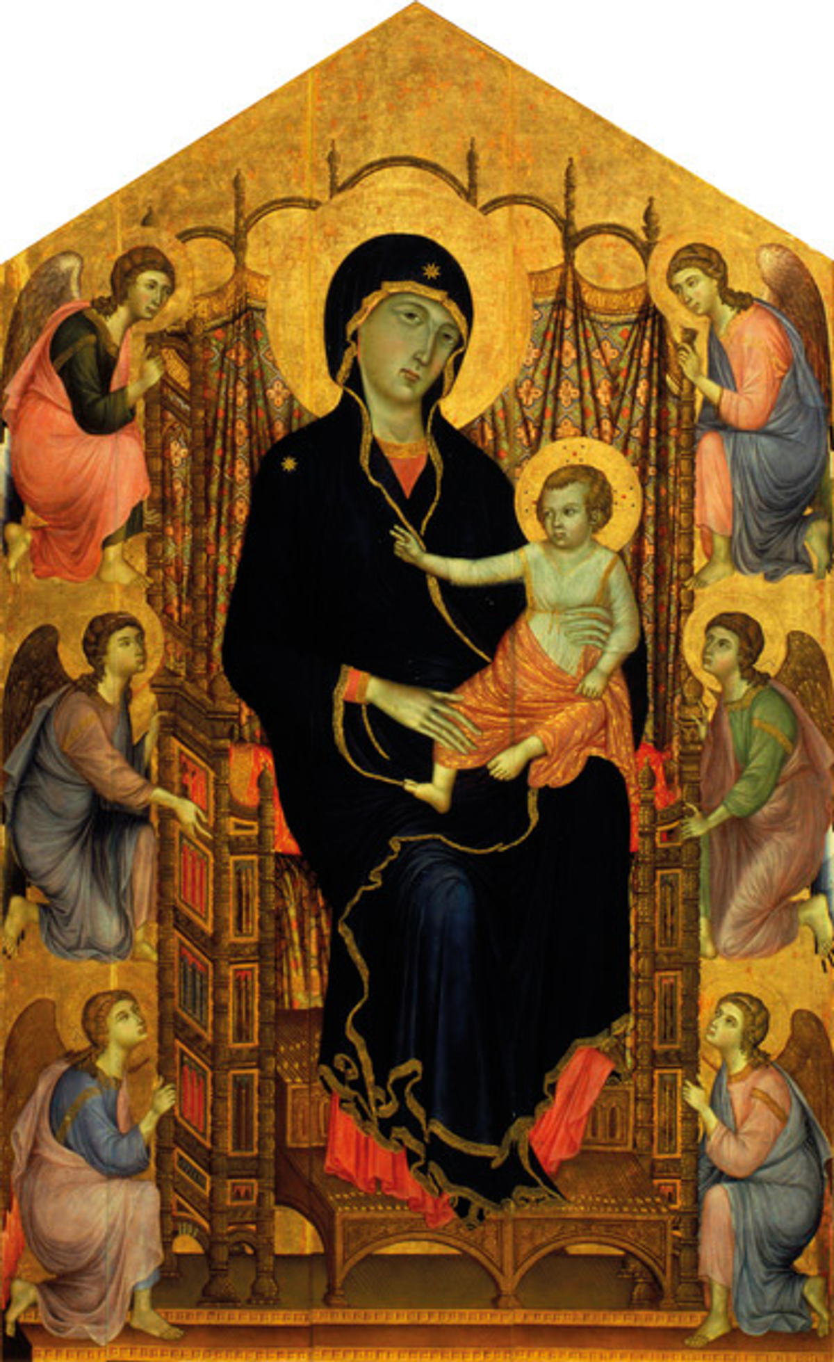 Duccio, Madonne Rucellai, 1285, tempera sur panneau de bois, Galleria degli Uffizi, Florence. © Google_Art_Project