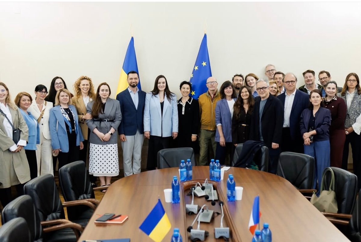 Rencontre avec Tetyana Berezhna, ministre de la Culture de l'Ukraine, et échanges autour de nouvelles coopérations culturelles entre institutions ukrainiennes et françaises. Institut français