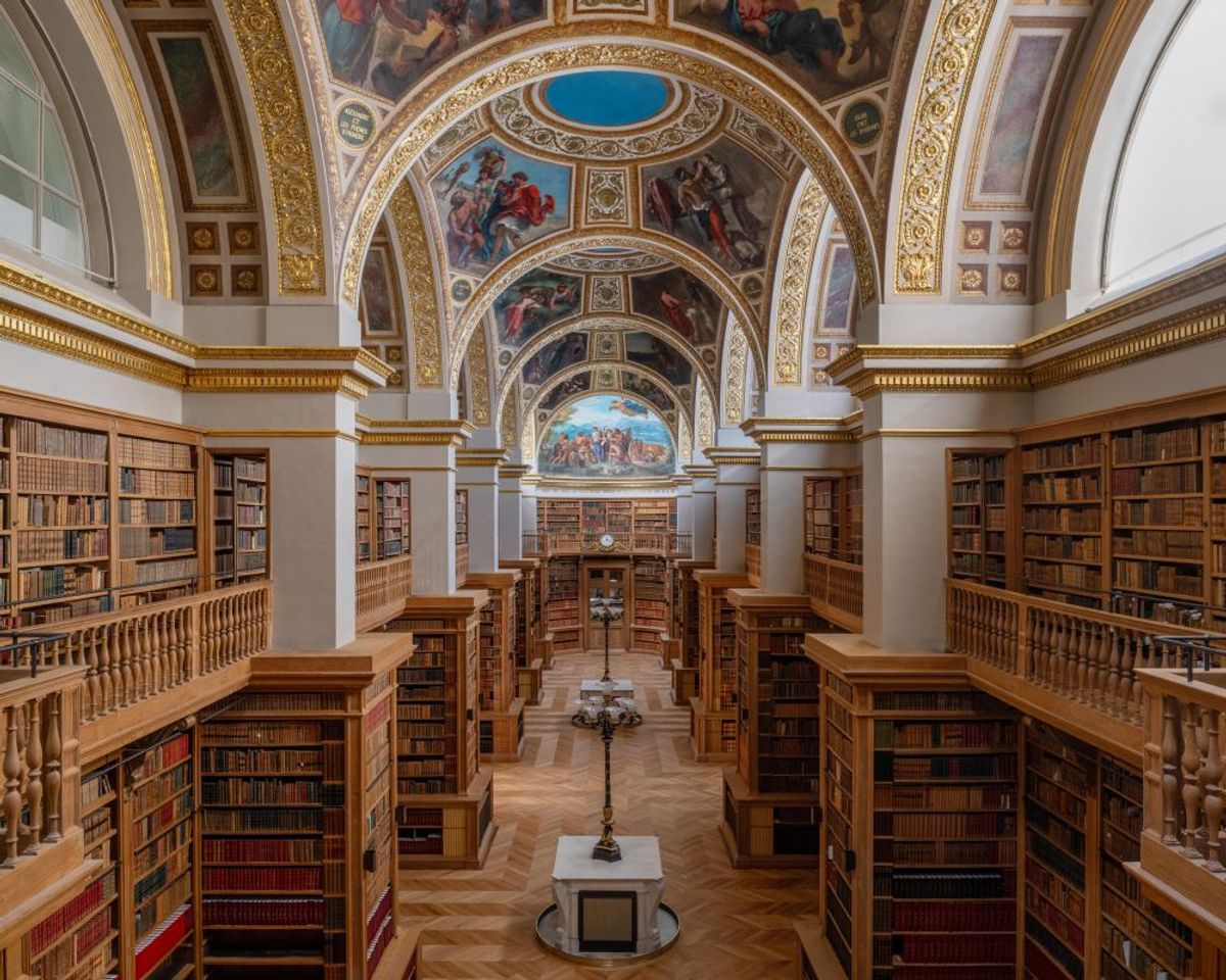 La bibliothèque de l'Assemblée nationale.
© Ambroise Tézenas