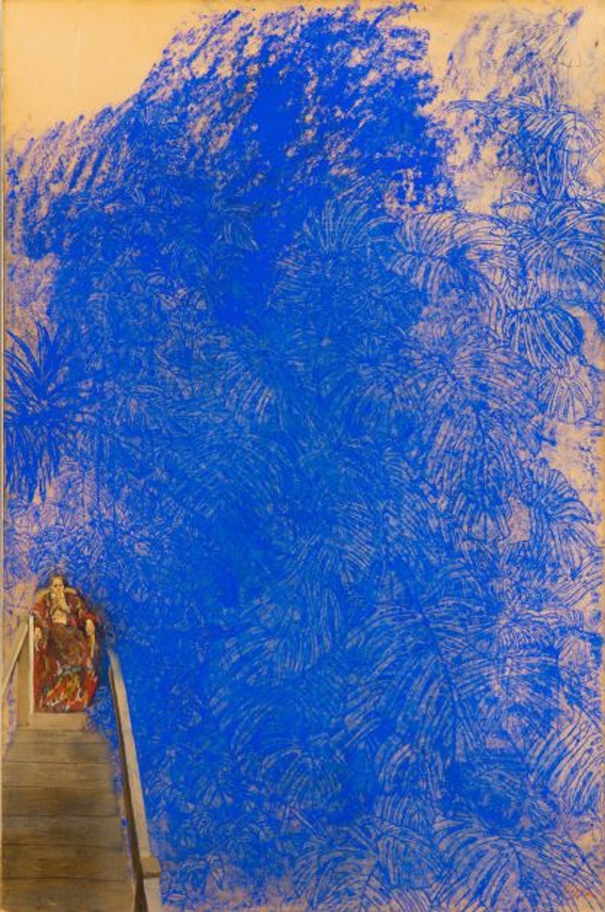 Sam Szafran, L’Atelier avec Lilette, 1974, pastel sur papier. Estimé 250 000-350 000 euros.
© Sotheby’s