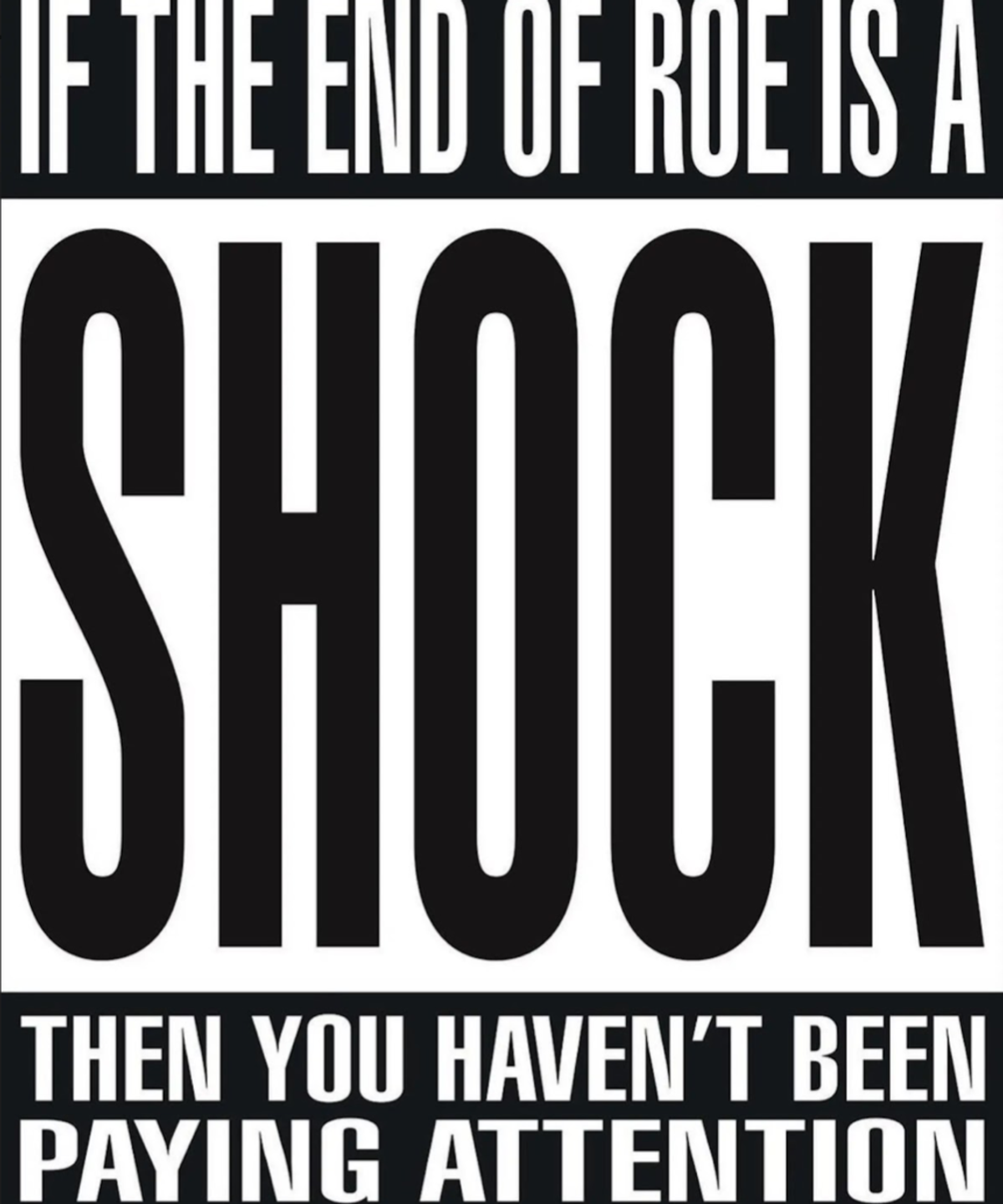 Œuvre de Barbara Kruger créée pour la section « opinion » du New York Times. Courtesy de l’artiste, et David Zwirner