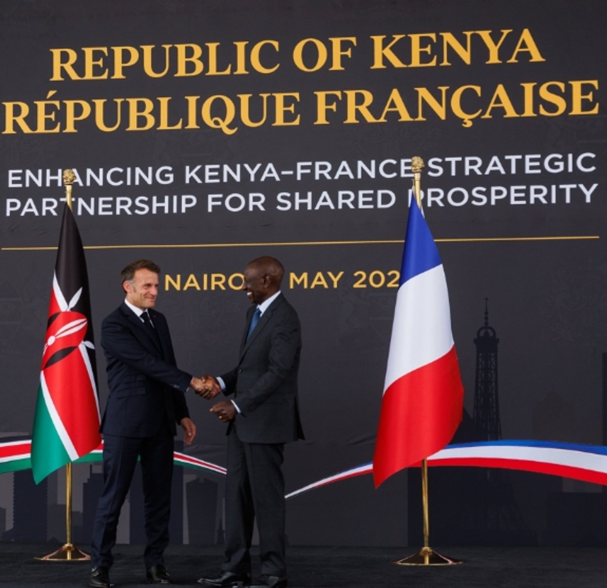 Emmanuel Macron au premier jour du sommet Afrique-France de Nairobi. © Instagram