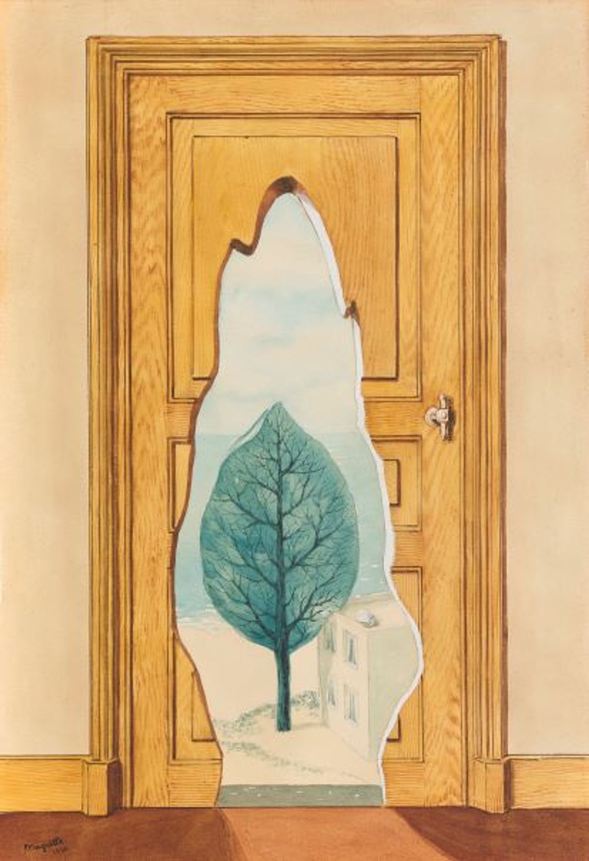 René Magritte, La Perspective amoureuse, 1936, huile sur toile. © Sotheby’s