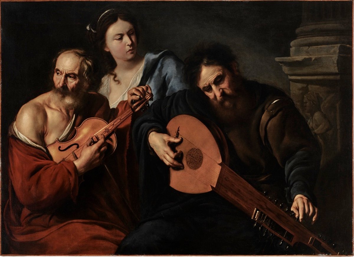 Johannes Van Bronckhorst, Les Musiciens, huile sur toile, 107,5 x 147,5 cm. Courtesy Christie’s