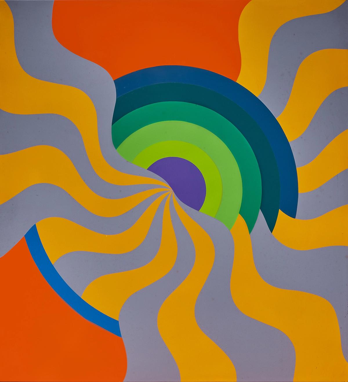 Mohamed Melehi, Composition, 1975. Courtesy Artcurial