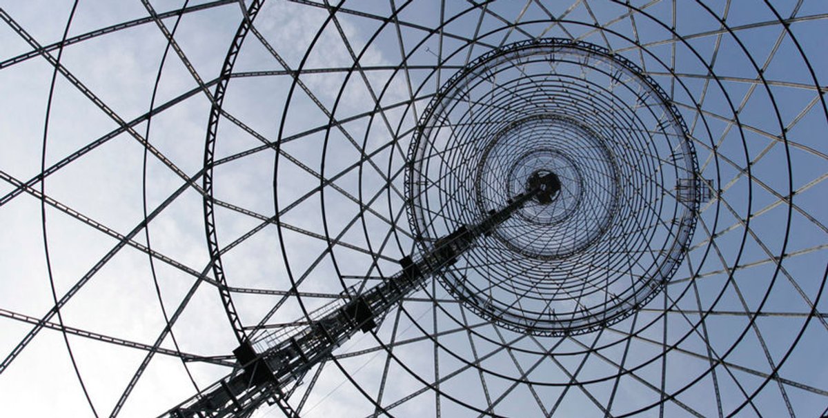 Vue de la Tour Choukhov bâtie entre 1920 et 1922. © Flickr