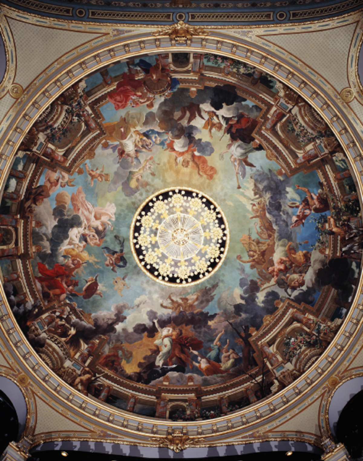 Jules-Eugène Lenepveu, Les Quatre Éléments, plafond du théâtre d’Angers, 1871. © Région Pays de la Loire – Inventaire général