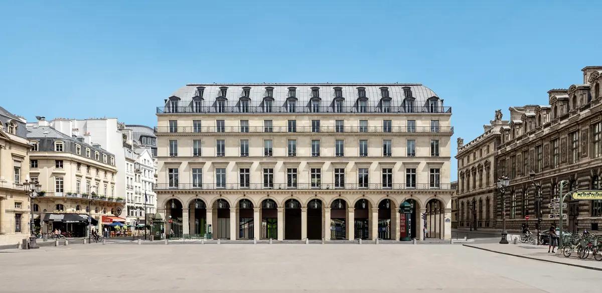 Le bâtiment qui accueillera la Fondation Cartier pour l'art contemporain à partir de 2025, place du Palais-Royal, à Paris. Architecture intérieure de Jean Nouvel. Photo © Luc Boegly