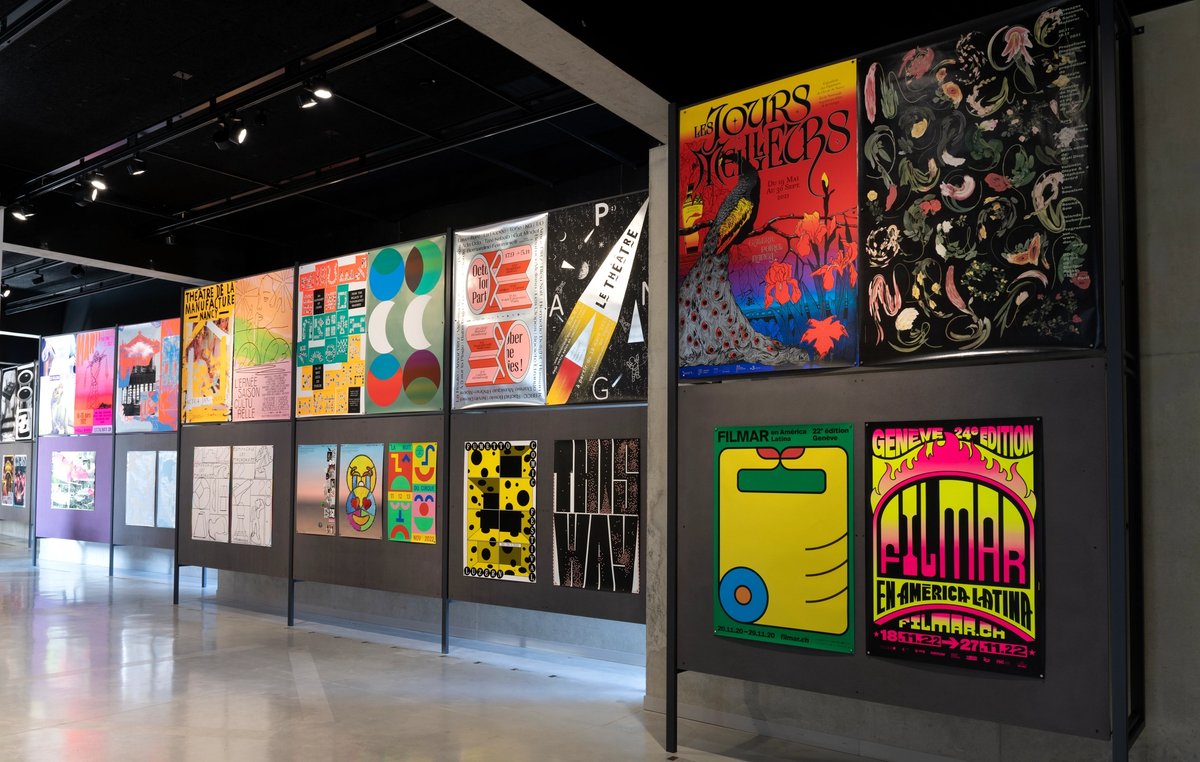 Vue de l'exposition du 30e concours international d'affiches. Marc Domage, 2023