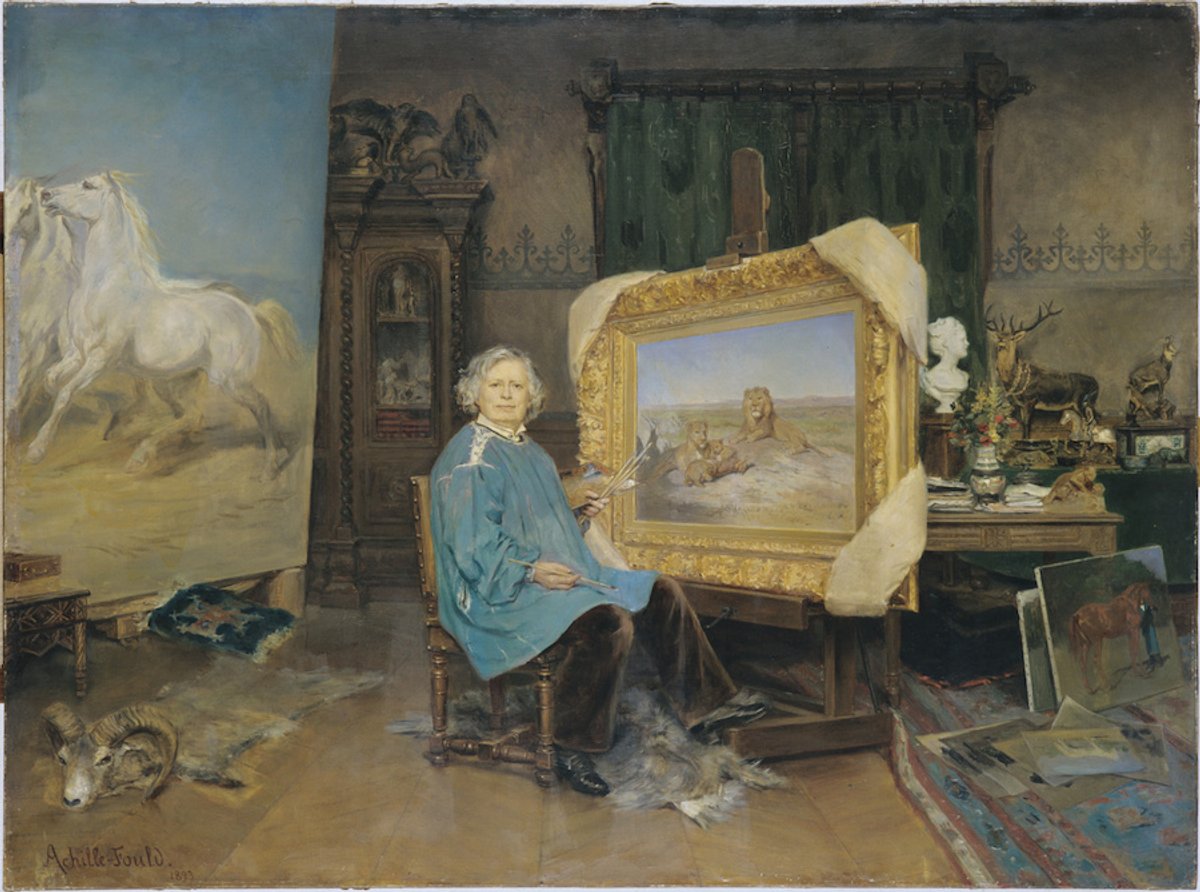 George Achille-Fould, Rosa Bonheur dans son atelier, 1893. Toile exposée dans l’exposition « Rosa bonheur (1822-1899) » au musée d’Orsay du 18 octobre 2022 au 15 janvier 2023. Courtesy Musée d’Orsay et Musée des beaux-arts de Bordeaux.
© Mairie de Bordeaux. Photo : Lysiane Gauthier