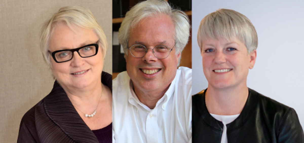 De gauche à droite : Claudine Colin (Fondatrice de Claudine Colin Communication), Peter Finn (Founding Managing Partner, FINN Partners), et Chantal Bowman-Boyles (Managing Partner, Europe FINN Partners). Photos : © Luc Castel ; © FINN Partners