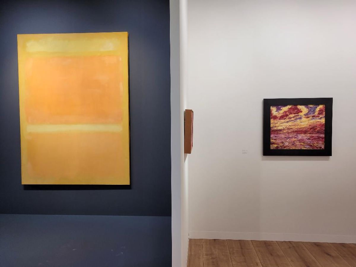 Mark Rothko (à gauche) et Emil Nolde chez Acquavella Galleries à Art Basel/Basel 2023. Photo : A.C.