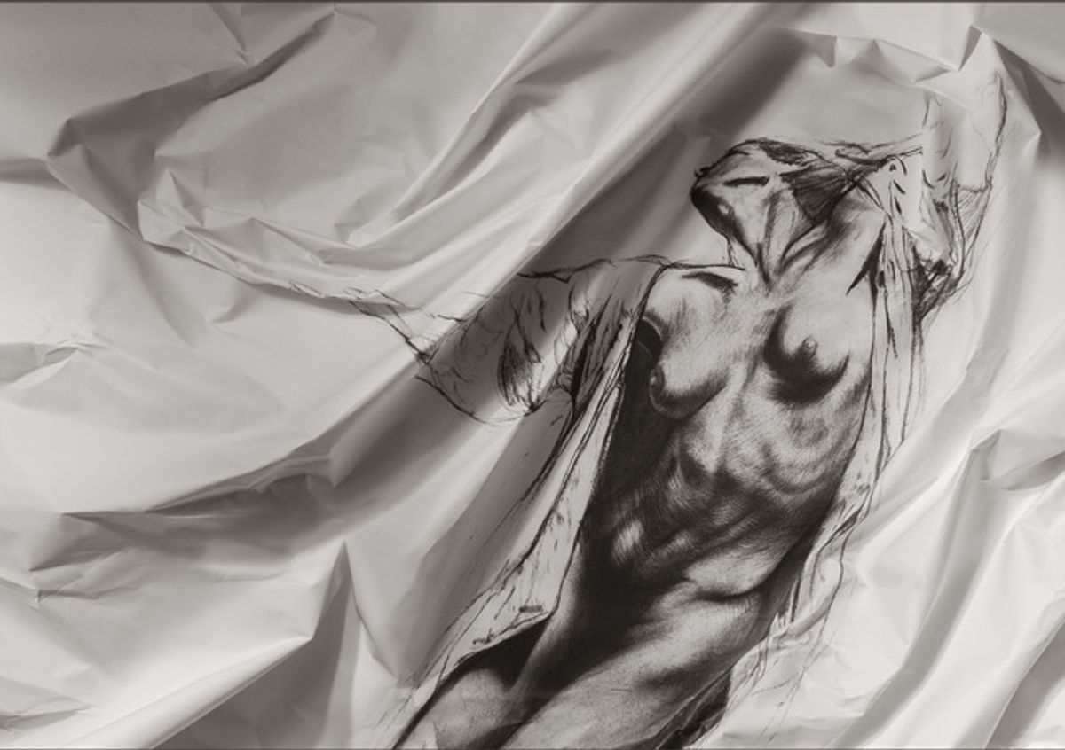 Ernest Pignon-Ernest et JR, Rideau de scène, 2016. Courtesy Rouillac