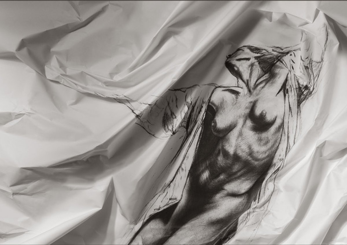 Ernest Pignon-Ernest et JR, Rideau de scène, 2016. Courtesy Rouillac