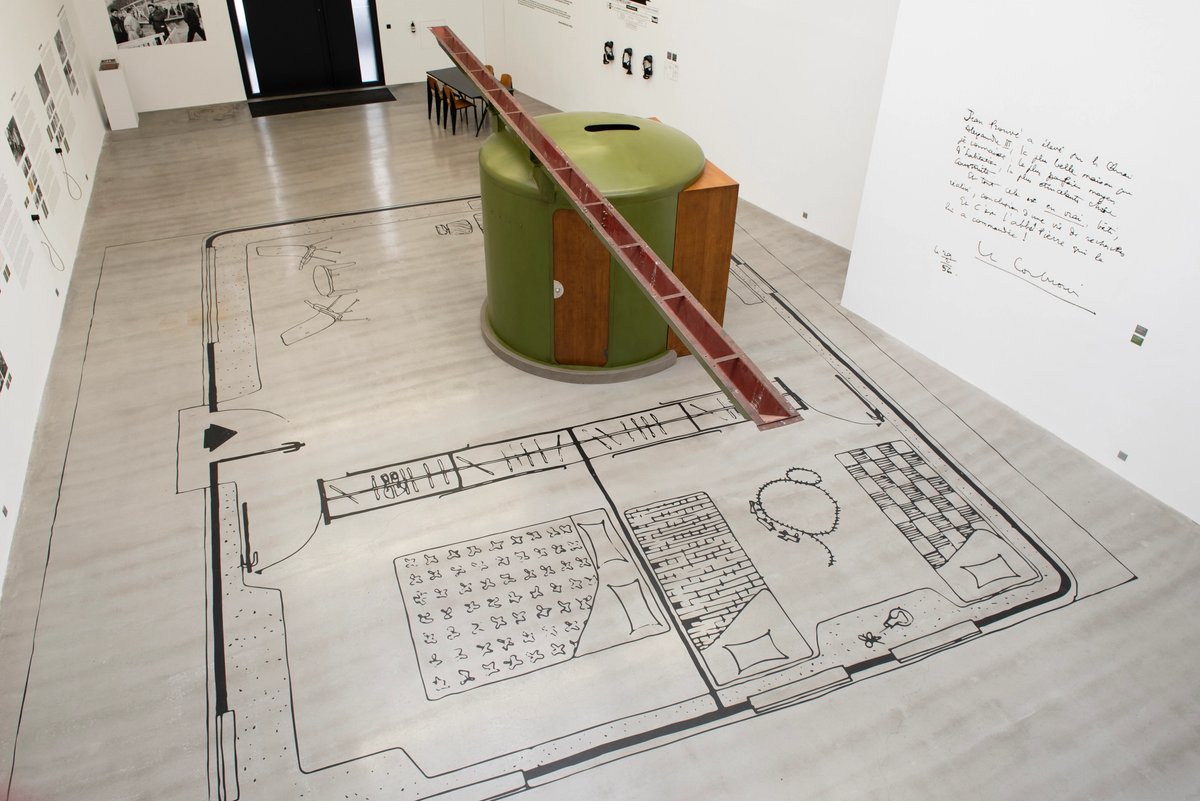 Vue de l’exposition « Jean Prouvé, Maison Les Jours meilleurs, 1956 », à la Galerie Patrick Seguin, Paris. © Galerie Patrick Seguin