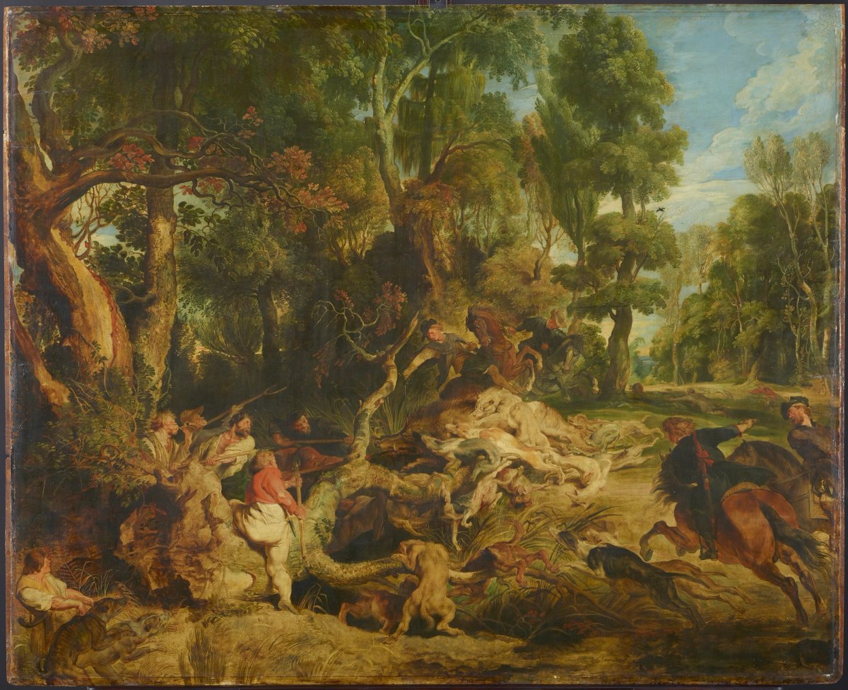 Pierre Paul Rubens, La Chasse au sanglier (1616-1618). Courtesy Gemäldegalerie Alte Meister, Dresde