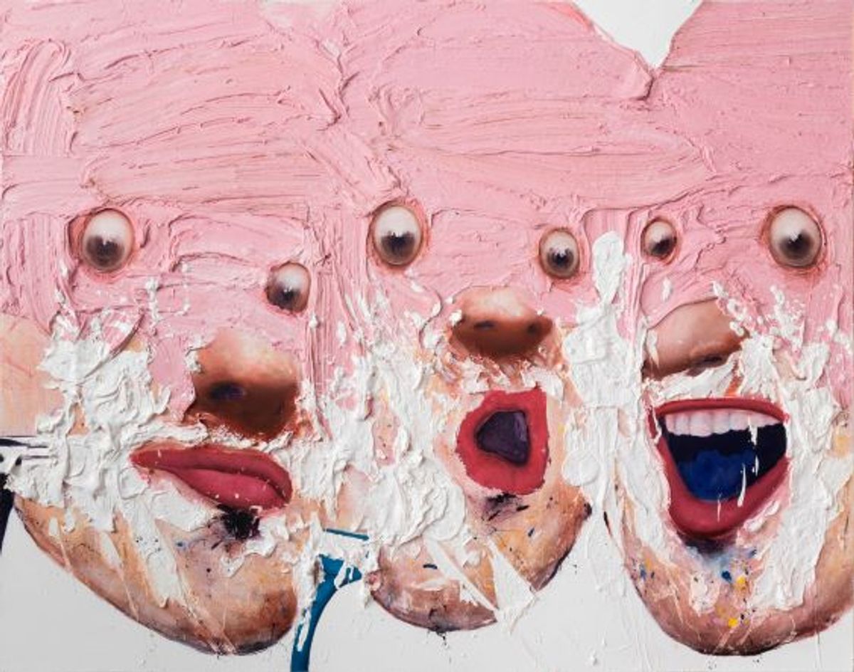 Farrokh Mahdavi, Untitled, 2021, acrylique sur toile. Courtesy de l’artiste et Dastan Gallery