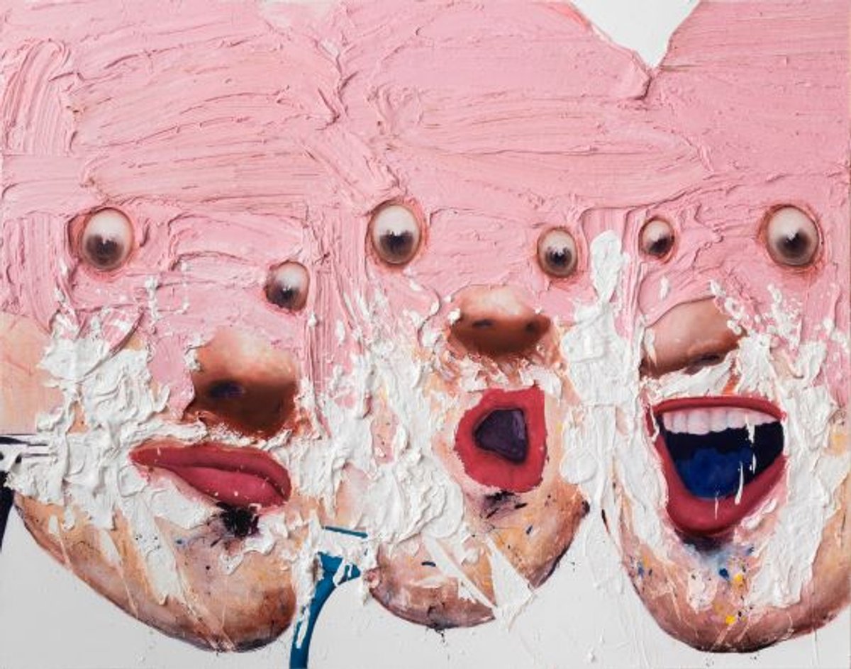 Farrokh Mahdavi, Untitled, 2021, acrylique sur toile. Courtesy de l’artiste et Dastan Gallery