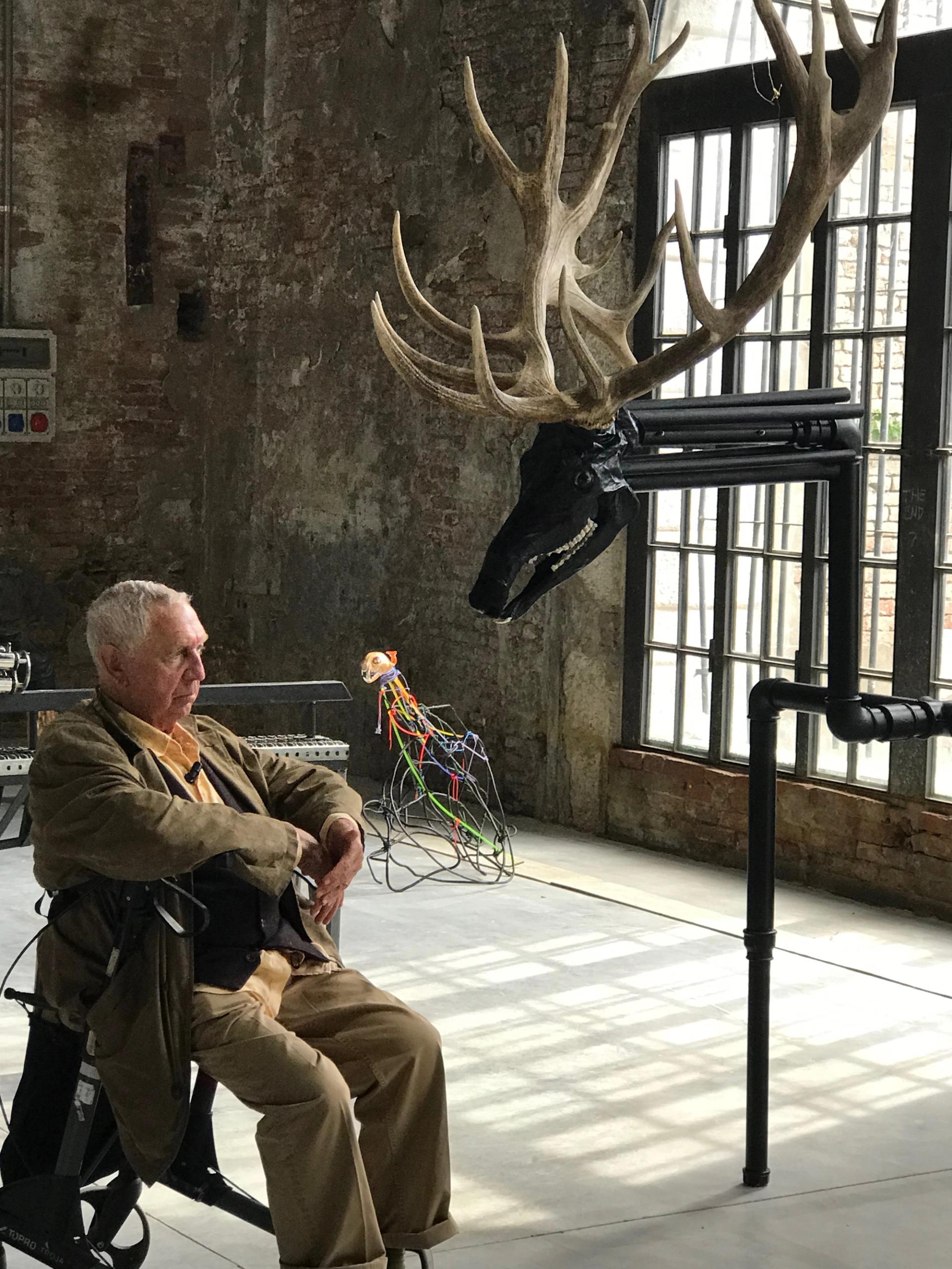 Jimmie Durham à la 58e Biennale de Venise, en 2019. Photo : Archives Michel Rein