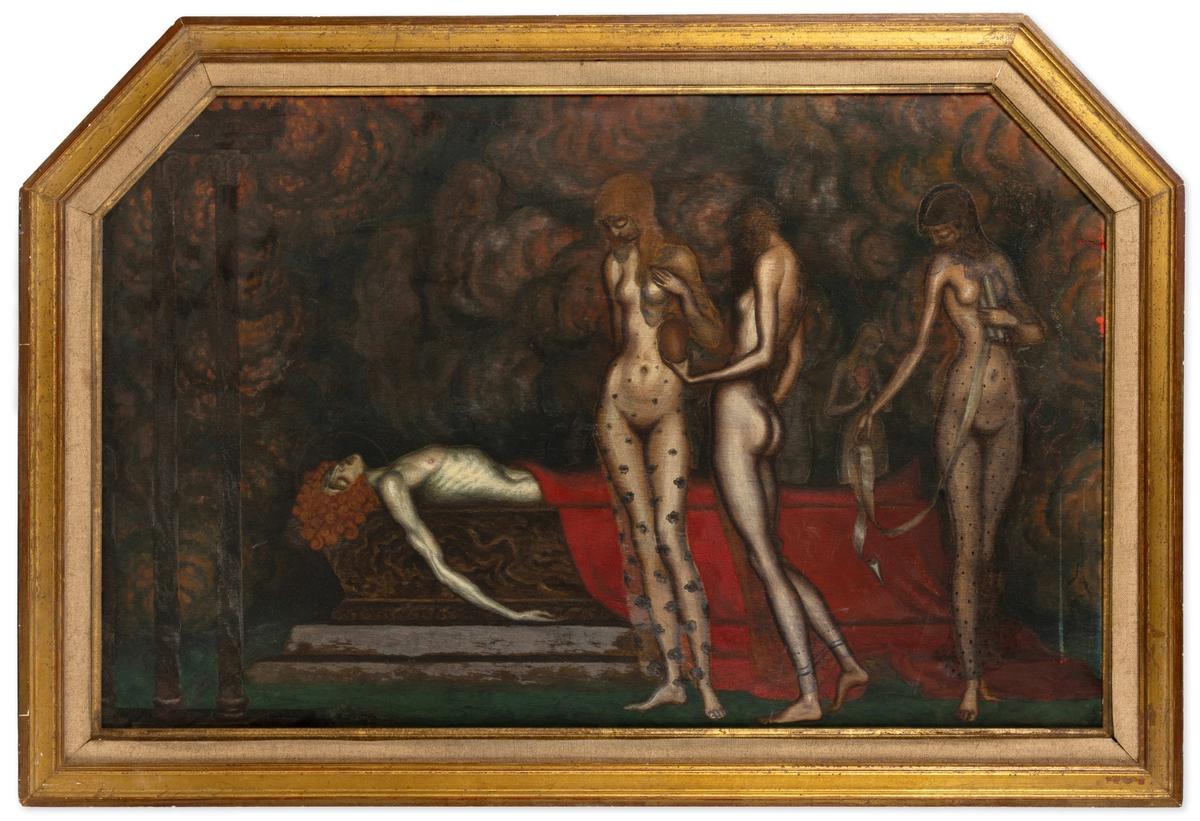 Nicolas Kalmakoff, Mort d’Adonis, 1924, huile sur panneau. Courtesy Collin de Bocage