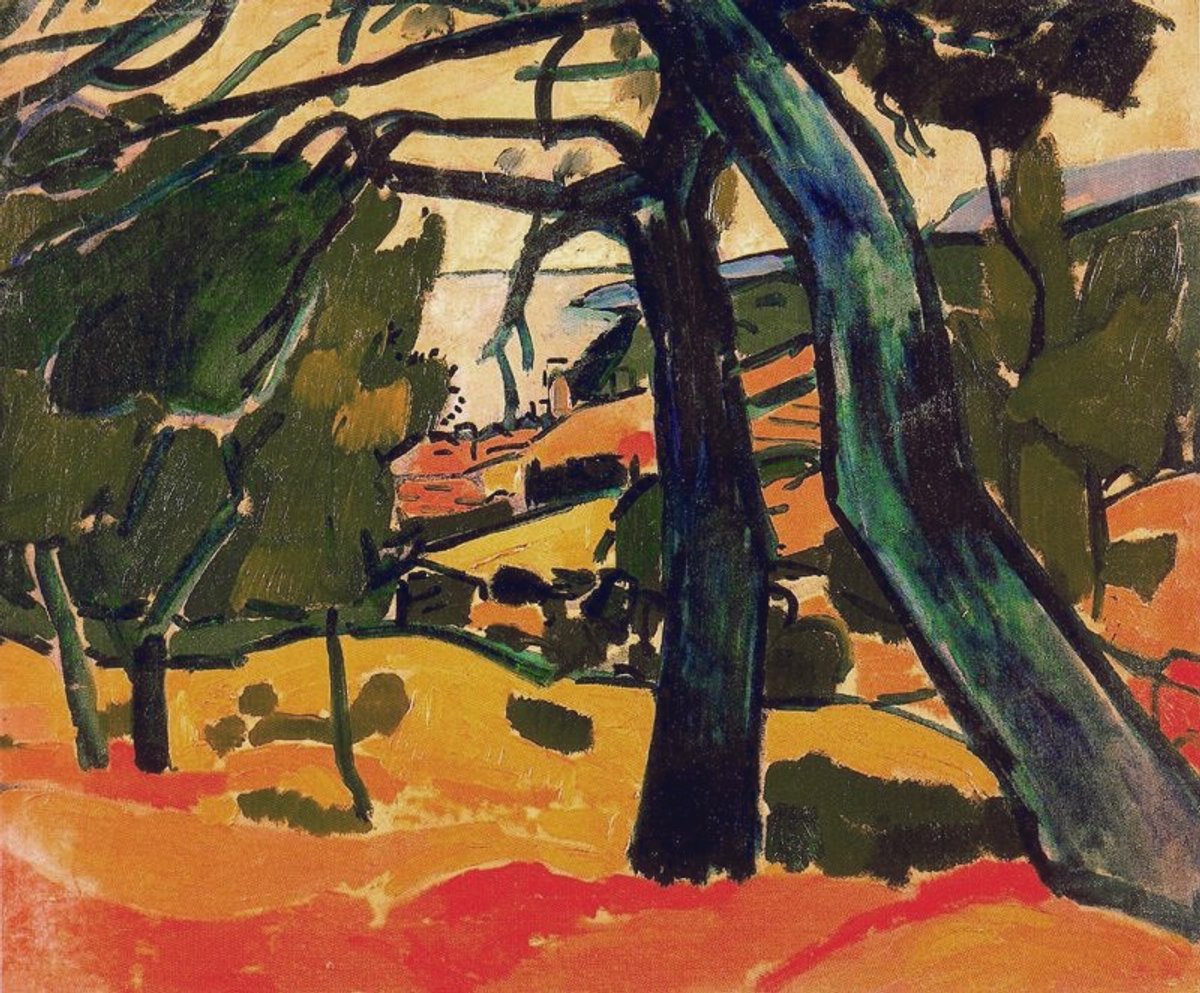 André Derain, Pinède, Cassis, 1907, huile sur toile. Photo : Wikipédia, D.R.