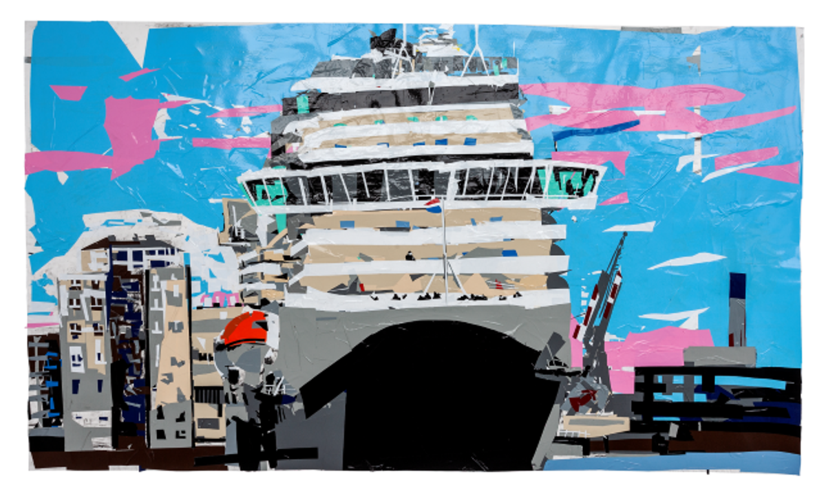 Erik van Lieshout, Untitled, 2020, papier vinyle et crayon sur papier, 150 x 260 cm. Courtesy Annet Gelink Gallery, Amsterdam. © Michel Claus