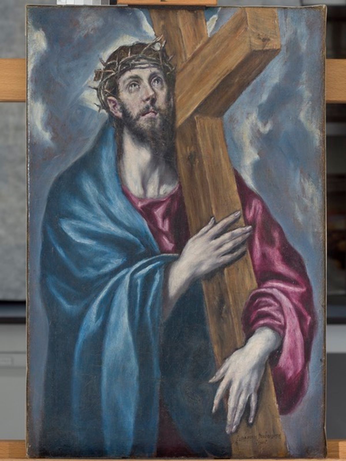 La toile du Christ couronné d’épines et portant sa croix, attribuée à El Greco. Courtesy CAEM, D.R.
