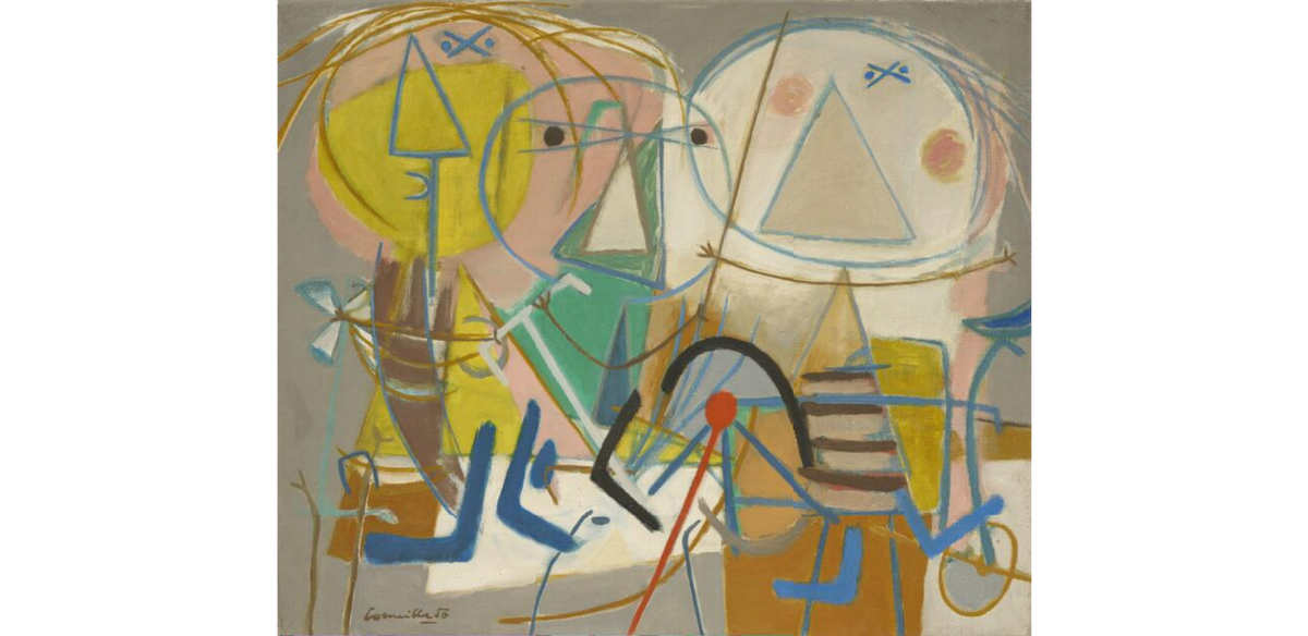 Corneille, L’Orchestre de Jazz Be Bop » (Hommage à Charlie Parker), huile sur toile, 50 × 70 cm. Photo : Bruun Rasmussen