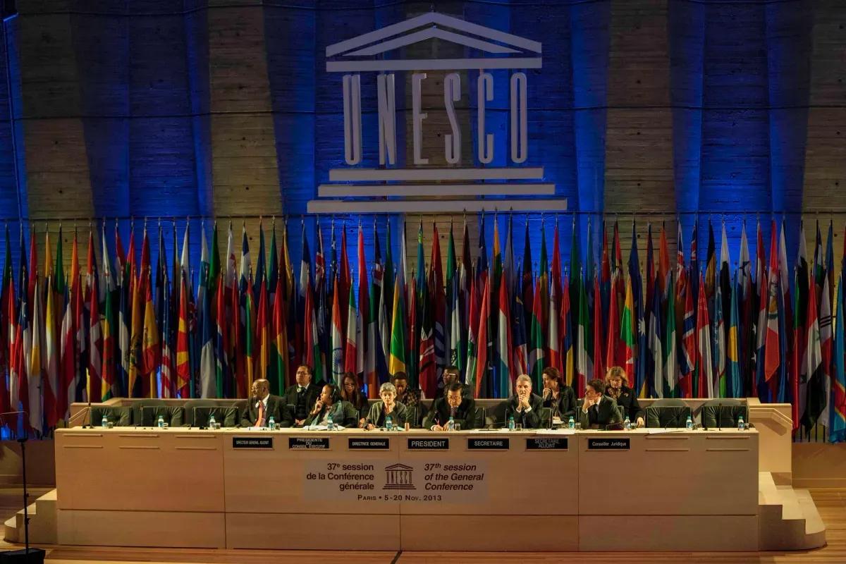 37e session de la Conférence générale au siège de l'Unesco, à Paris, en novembre 2013. Photo : Cancillería del Ecuador
