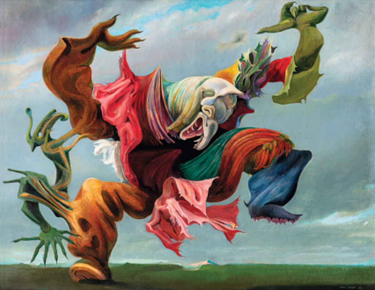 Max Ernst, L’Ange du foyer (Le Triomphe du surréalisme), 1937, huile sur toile, collection particulière.
Photo Vincent Everarts Photographie