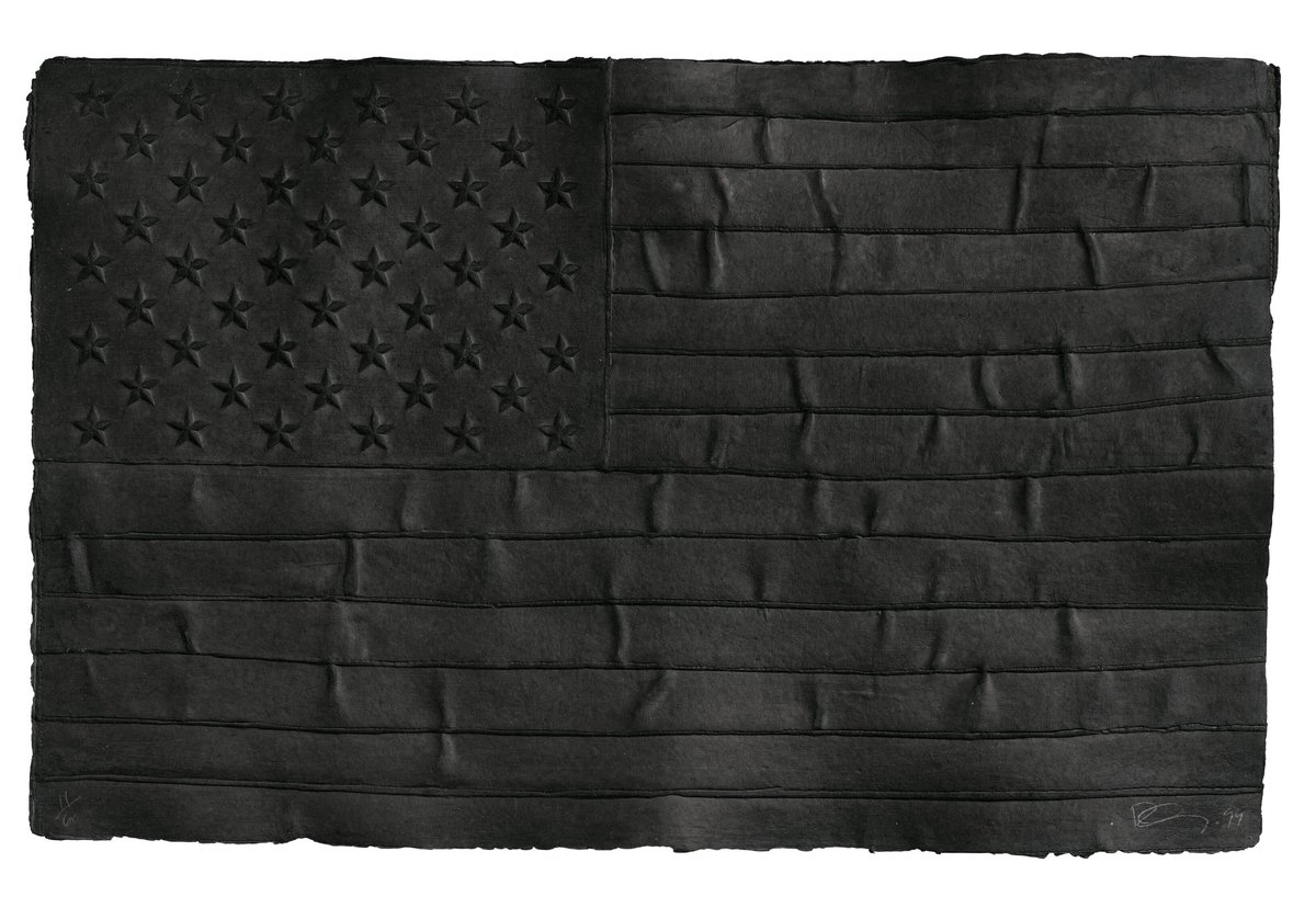 Robert Longo, BLACK FLAG, 1999, Ed. 22/60, aquaprint monotype. © Fondation Francès