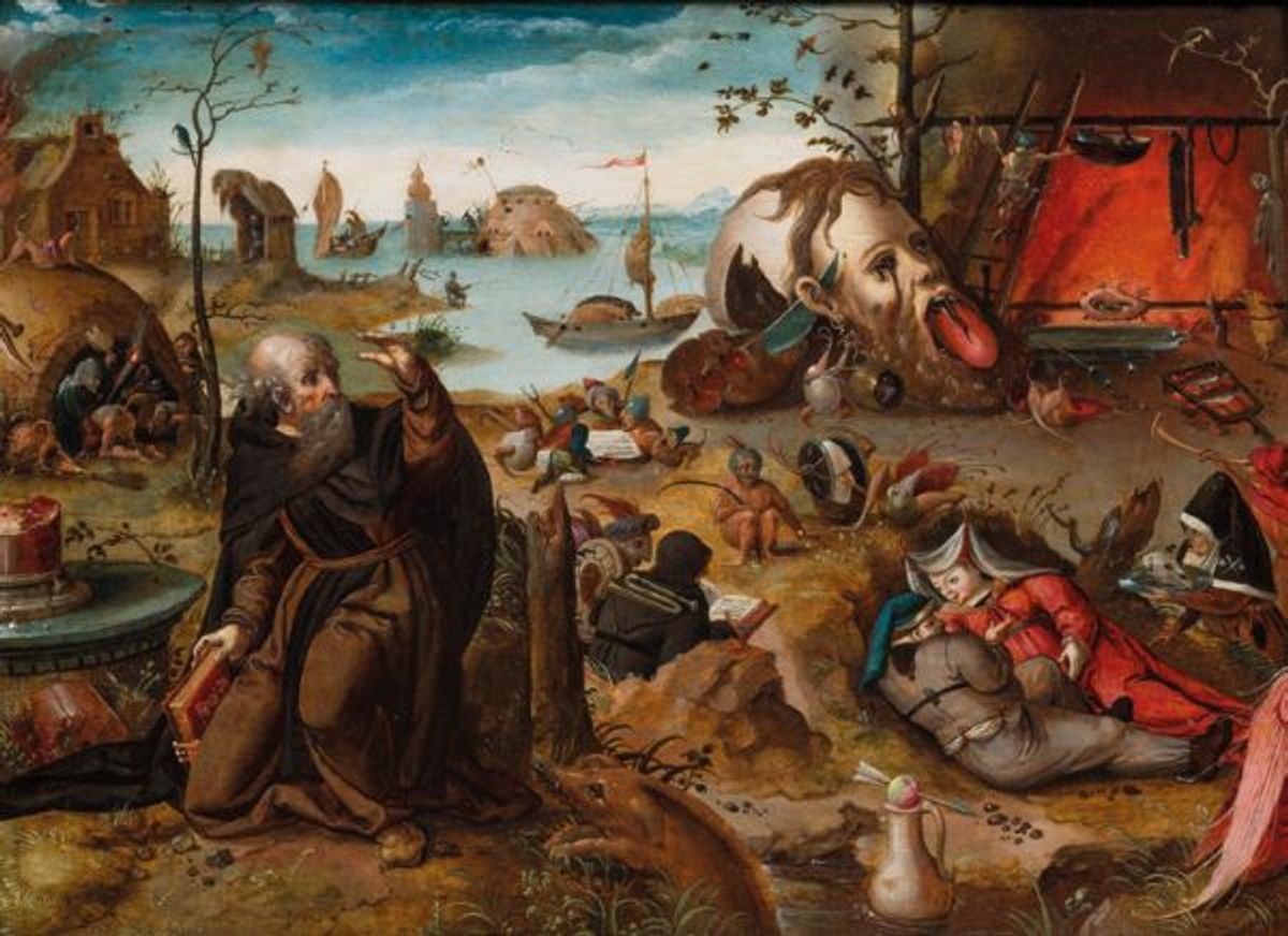 Pieter Huys, La Tentation de saint Antoine, 1547- 1577, huile sur panneau de bois.
© De Jonckheere Gallery