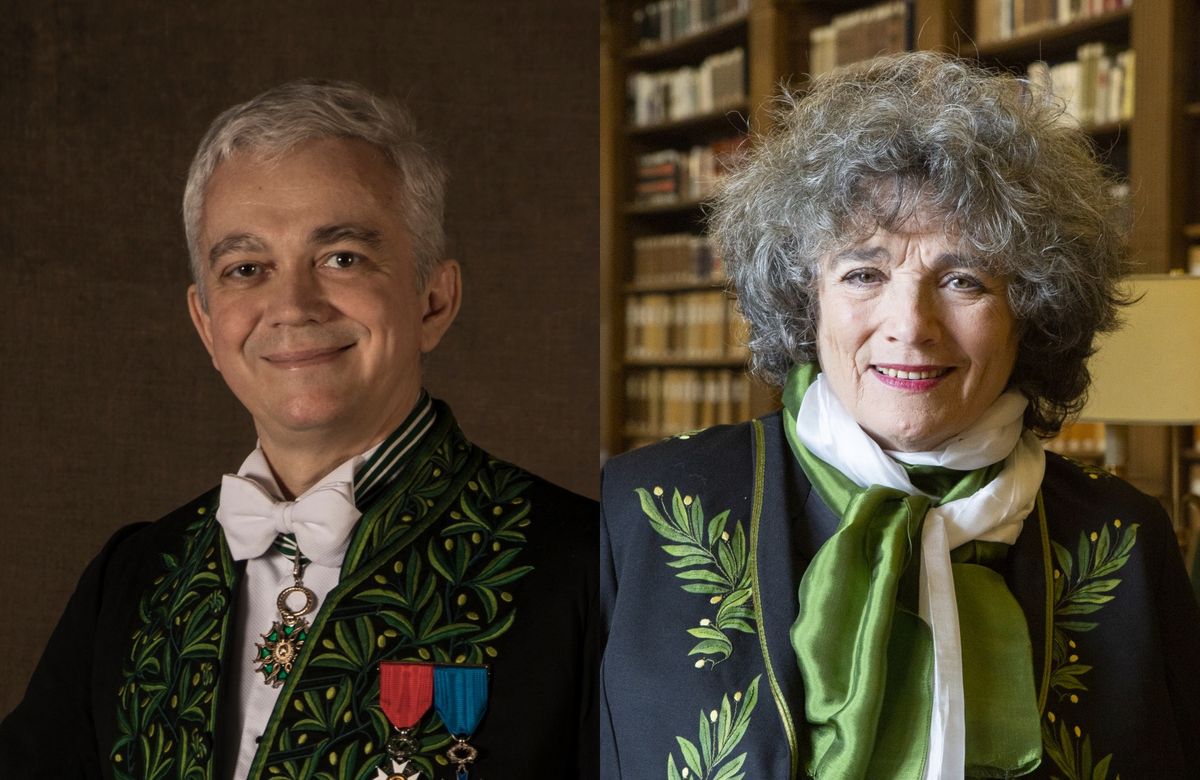 Adrien Goetz et Coline Serreau. Crédits : Yann Arthus-Bertrand et Académie des beaux-arts / J. Agnel