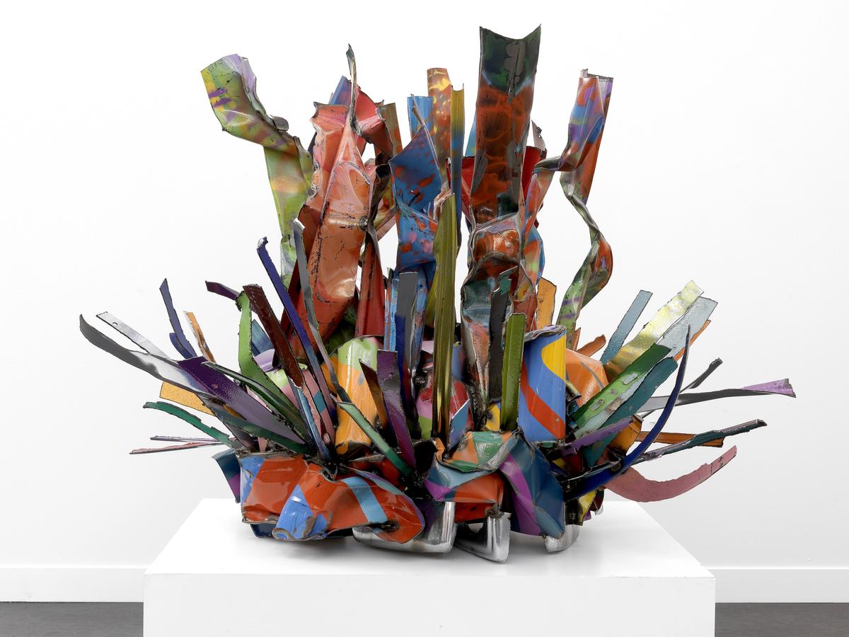 John Chamberlain, Bloodydrivetrain, 2007. Photo : Georges Poncet. Courtesy Galerie Karsten Greve, Cologne, Paris, Saint-Moritz