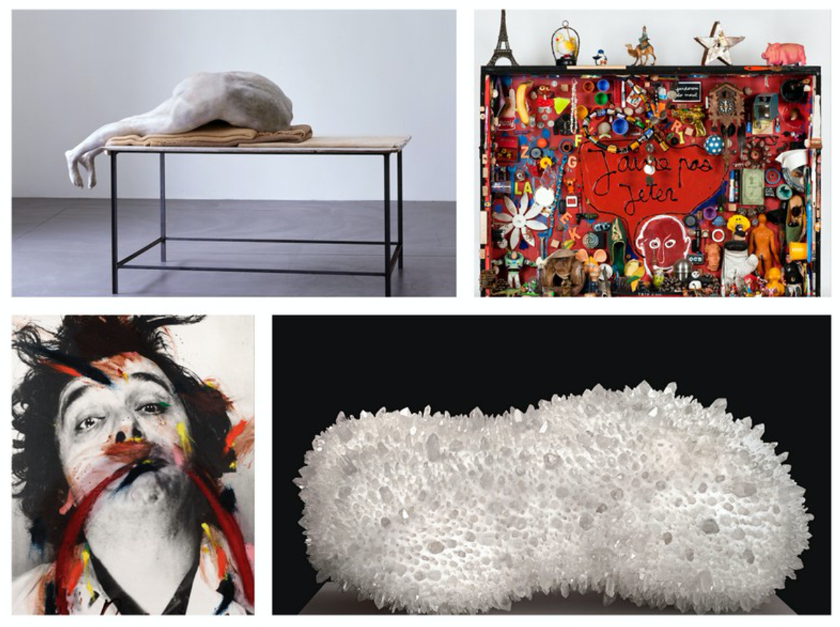 Berlinde de Bruyckere, Aanéén, 2003. © Dieter Kik. Courtesy de la galerie Hauser & Wirth ; Ben Vautier, dit Ben, Je n’aime pas jeter, 2015. © Célia Pernot. © ADAGP, Paris, 2019 ; Arnulf Rainer, Angst, 1969-1973. © Alain Basset. Courtesy de l’artiste et mBochum, Allemagne ; Hubert Duprat, Sans titre, 1999. © Art Bärtschi Cie. © ADAGP, Paris, 2019