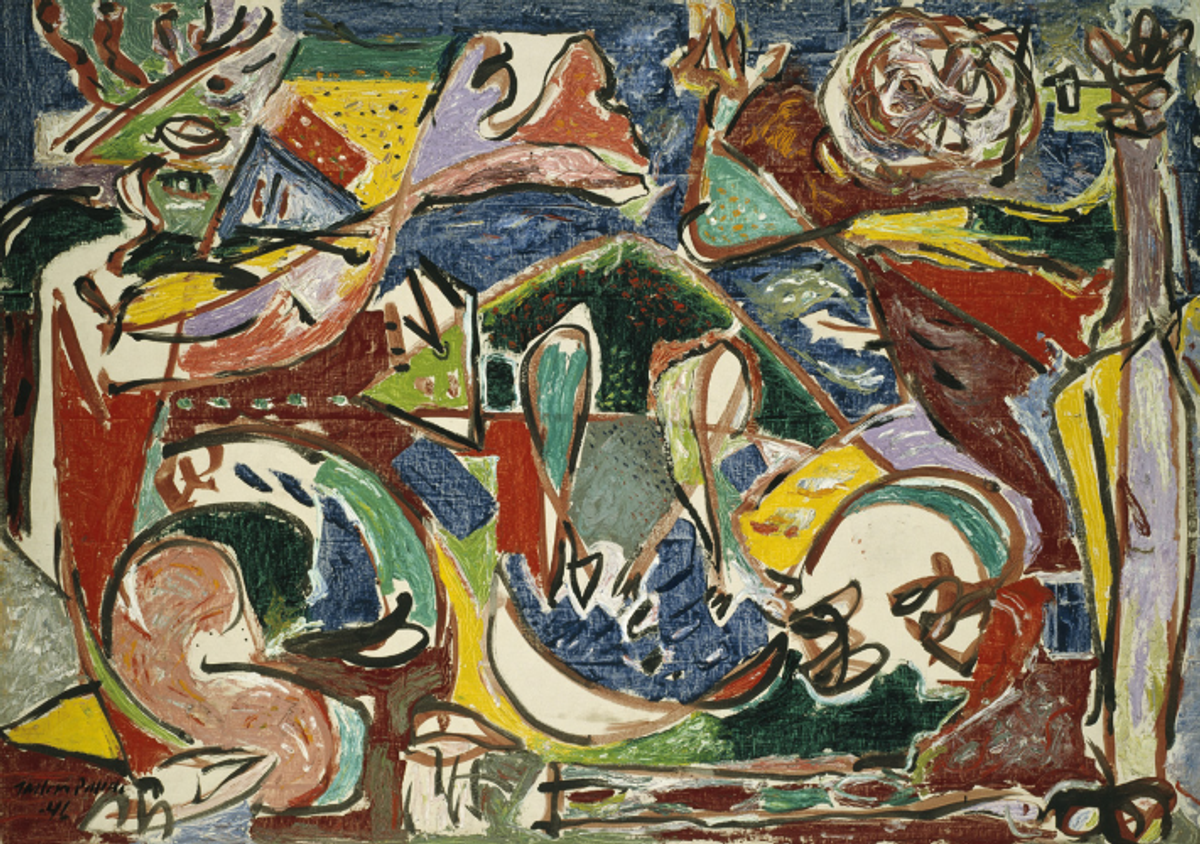 Jackson Pollock, The Key, 1946, huile sur lin, The Art Institute of Chicago.
© Pollock-Krasner Foundation