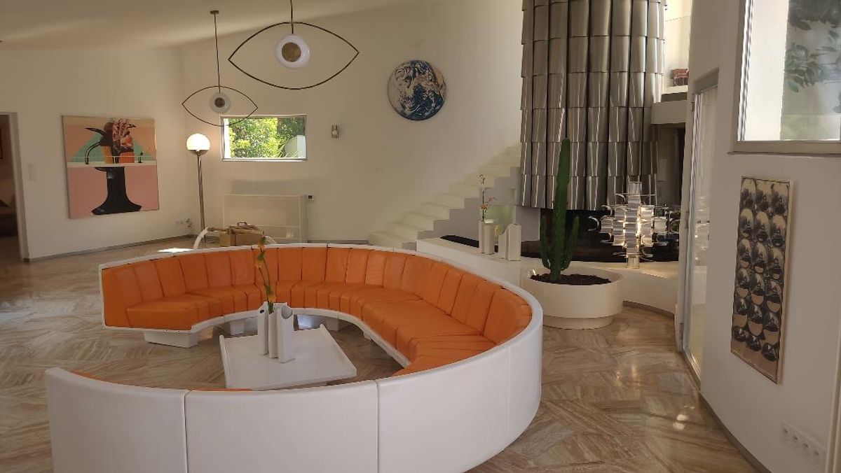 Le salon de la Villa Benkemoun, de l'architecte Émile Sala. Photo A.C.